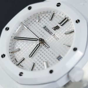 Đồng Hồ Audemars Piguet 15500 Chế Tác Vỏ Gốm Trắng Máy Cơ Thụy Sỹ Xưởng APS 41mm (2)