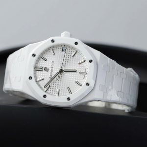 Đồng Hồ Audemars Piguet 15500 Chế Tác Vỏ Gốm Trắng Máy Cơ Thụy Sỹ Xưởng APS 41mm (2)