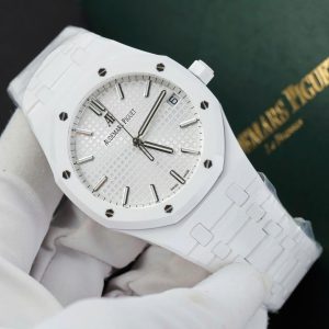 Đồng Hồ Audemars Piguet 15500 Chế Tác Vỏ Gốm Trắng Máy Cơ Thụy Sỹ Xưởng APS 41mm (2)