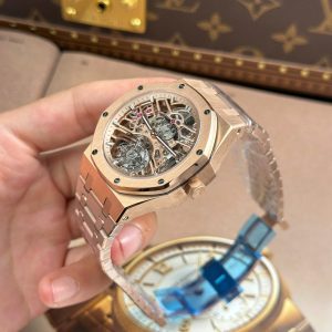 Đồng Hồ Audemars Piguet Replica 11 Royal Oak Tourbillon 26735 Mặt Lộ Cơ Mạ Vàng Hồng 41mm (14)