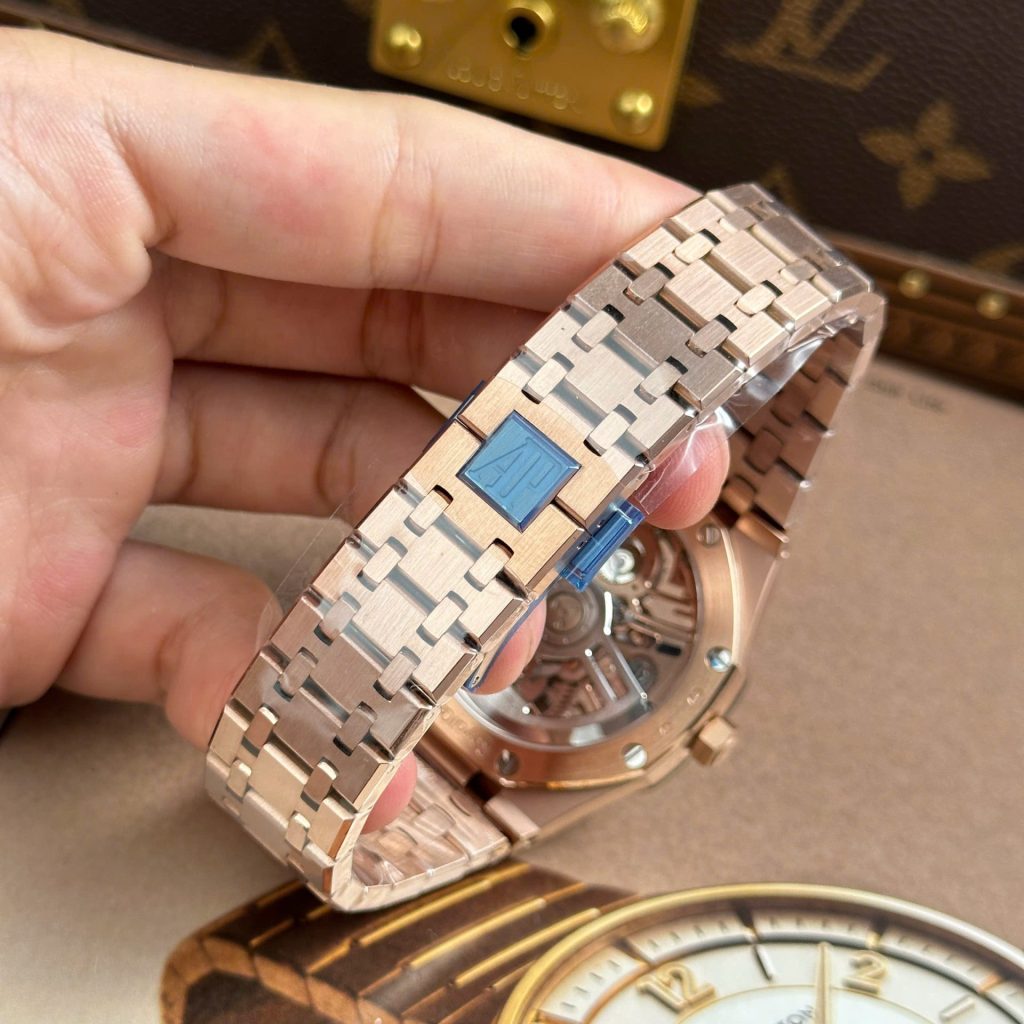 Đồng Hồ Audemars Piguet Replica 11 Royal Oak Tourbillon 26735 Mặt Lộ Cơ Mạ Vàng Hồng 41mm (1)