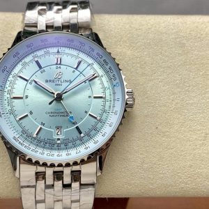Đồng Hồ Breitling Nivitimer Replica 11 Nam Mặt Xanh Băng Máy Cơ Tự Động Thụy Sỹ 41mm (2)