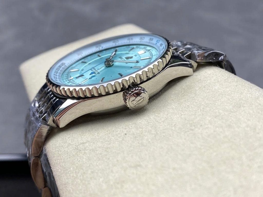 Đồng Hồ Breitling Nivitimer Replica 11 Nam Mặt Xanh Băng Máy Cơ Tự Động Thụy Sỹ 41mm (2)