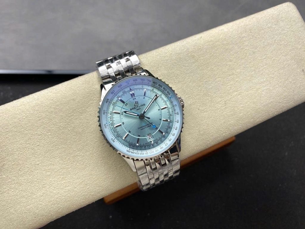 Đồng Hồ Breitling Nivitimer Replica 11 Nam Mặt Xanh Băng Máy Cơ Tự Động Thụy Sỹ 41mm (2)