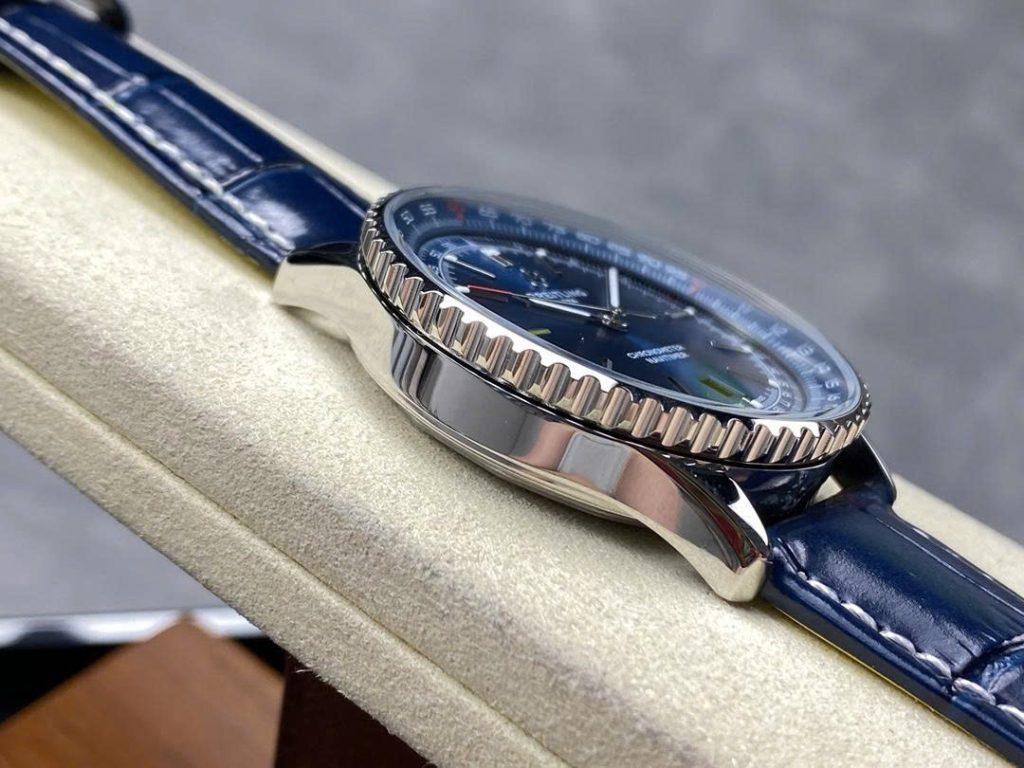 Đồng Hồ Breitling Nivitimer Replica 11 Nam Mặt Xanh Dương Dây Da 41mm (2)