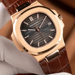 Đồng Hồ Patek Philippe Nautilus 5711 Mặt Xám Dây Da Tinh Chỉnh Xưởng BBF 40mm (2)