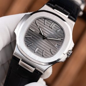 Đồng Hồ Patek Philippe Replica 11 Nautilus 5711 Mặt Xám Dây Da Tinh Chỉnh Xưởng BBF 40mm (2)