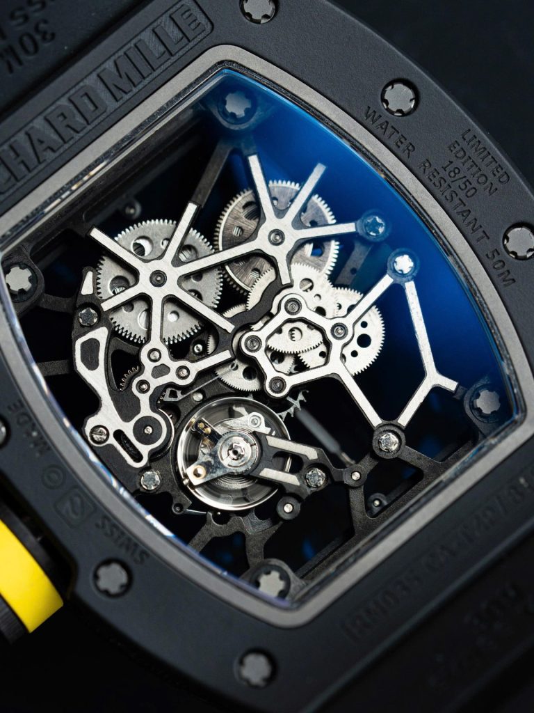 Đồng Hồ Richard Mille Chế Tác RM035 Americas Toro Vỏ Gốm Đen Dây Cao Su Xưởng ZF 40x48mm (2)