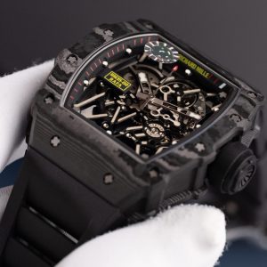Đồng Hồ Richard Mille Chế Tác RM35-02 Màu Đen Vỏ Carbon Siêu Nhẹ Nhà Máy ZF 44mm (1)