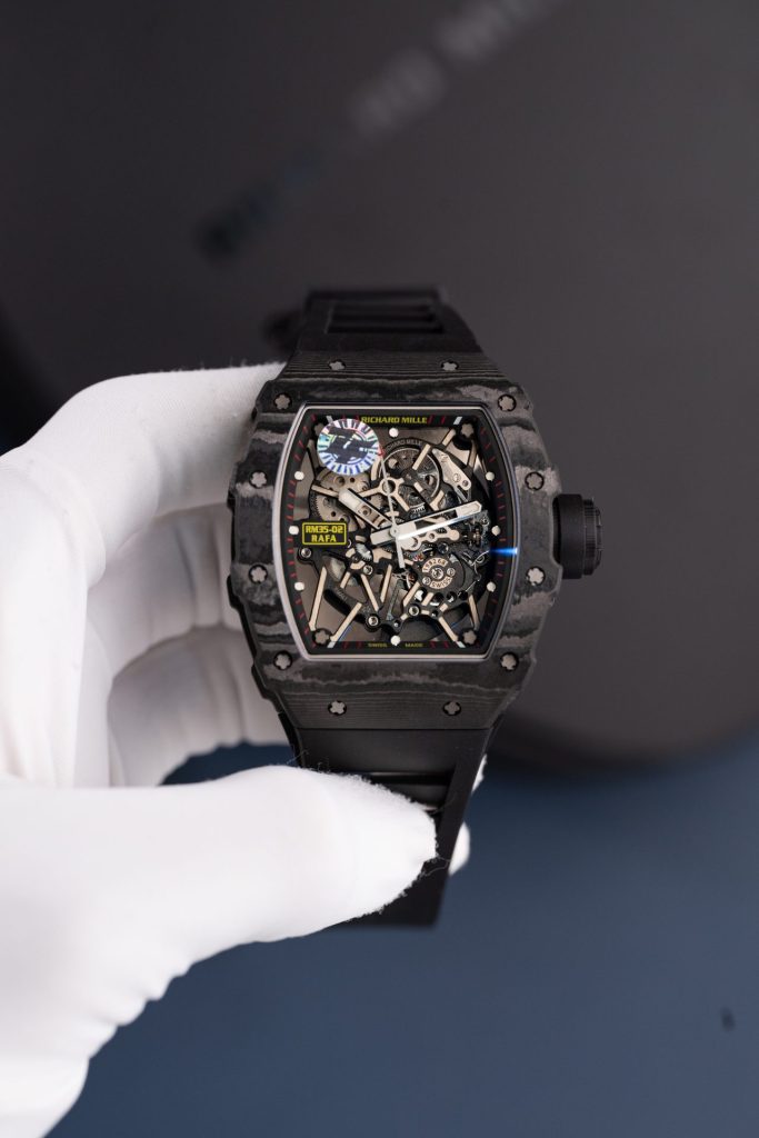 Đồng Hồ Richard Mille Chế Tác RM35-02 Màu Đen Vỏ Carbon Siêu Nhẹ Nhà Máy ZF 44mm (1)