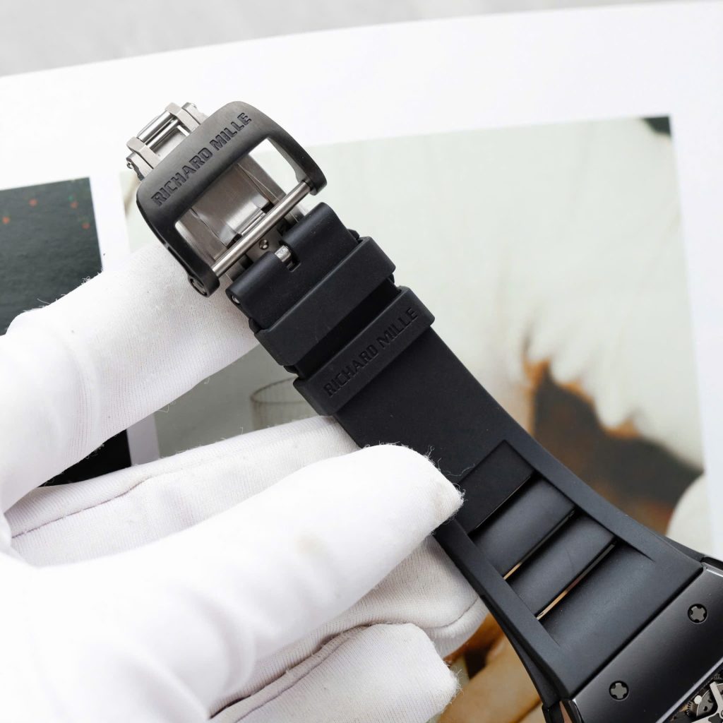Đồng Hồ Richard Mille Rep Cao Cấp RM035 Americas Toro Vỏ Gốm Đen Dây Cao Su ZF 40x48mm (2)
