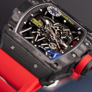 Đồng Hồ Richard Mille Rm35-02 Màu Đỏ Vỏ Carbon Siêu Nhẹ Replica Cao Cấp Xưởng ZF 44mm (1)