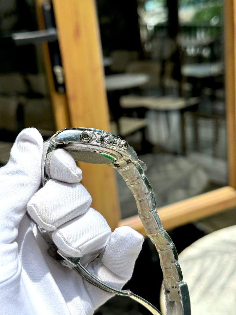 Đồng Hồ Rolex Replica Cao Cấp Daytona Arolla Challenge Đính Đá Màu Xanh Blue 40mm (2)