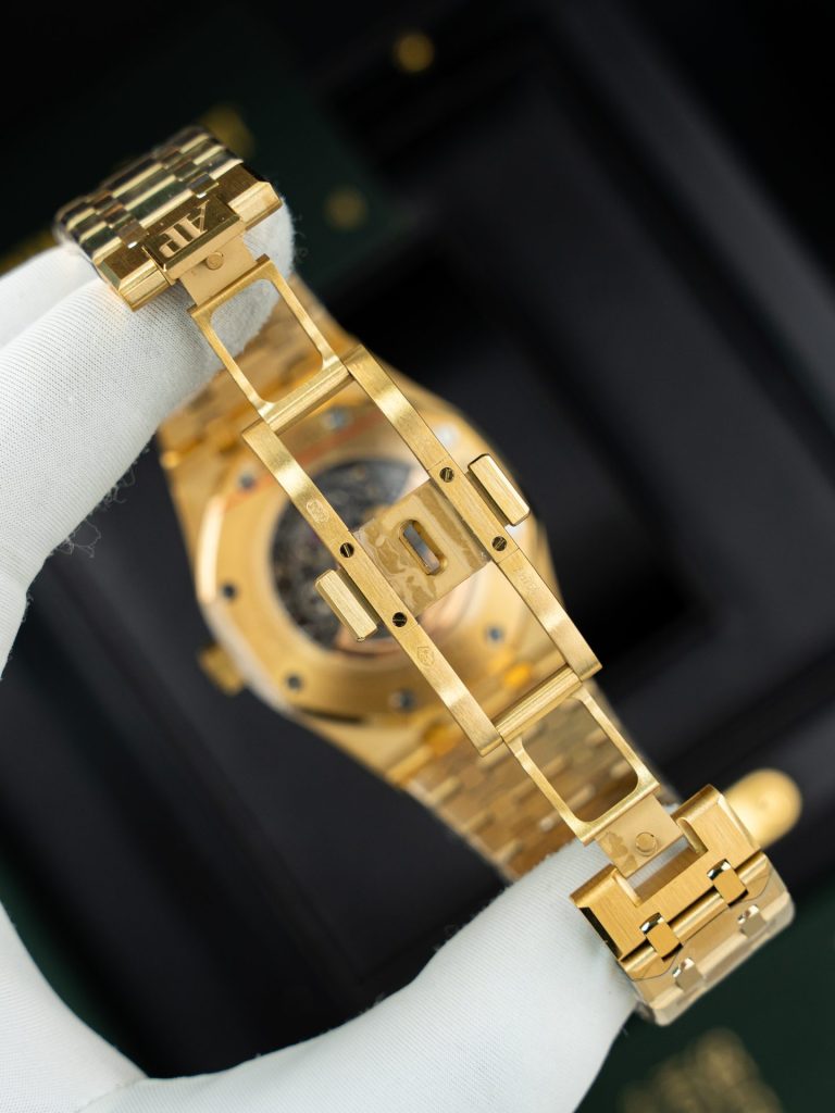 Đồng Hồ Audemars Piguet Rep 11 Royal Oak Openworked 15407 Mạ Vàng Mặt Lộ Cơ Nhà Máy THB 41mm (2)