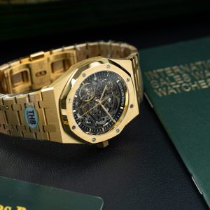 Đồng Hồ Audemars Piguet Rep 11 Royal Oak Openworked 15407 Mạ Vàng Mặt Lộ Cơ Nhà Máy THB 41mm (2)