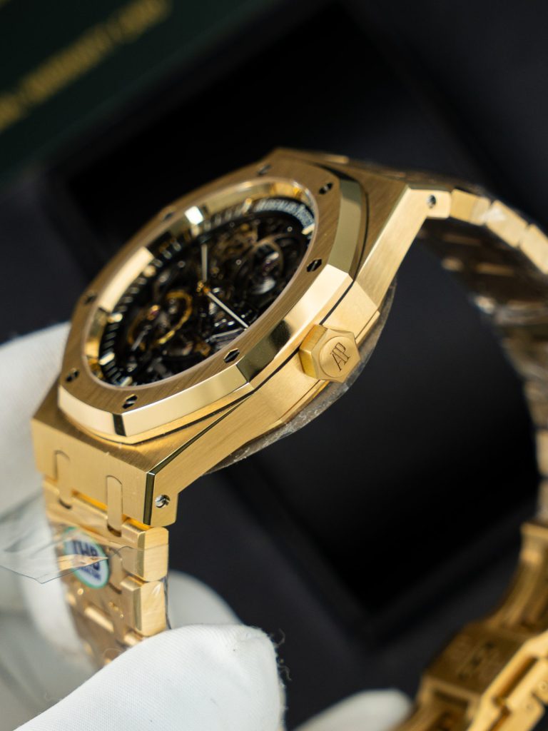 Đồng Hồ Audemars Piguet Rep 11 Royal Oak Openworked 15407 Mạ Vàng Mặt Lộ Cơ Nhà Máy THB 41mm (2)