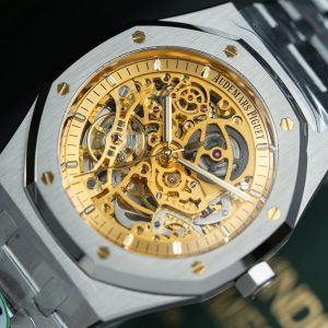 Đồng Hồ Audemars Piguet Replica 11 Royal Oak Openworked 15407 Mặt Màu Vàng Lộ Cơ Xưởng THB 41mm (2)