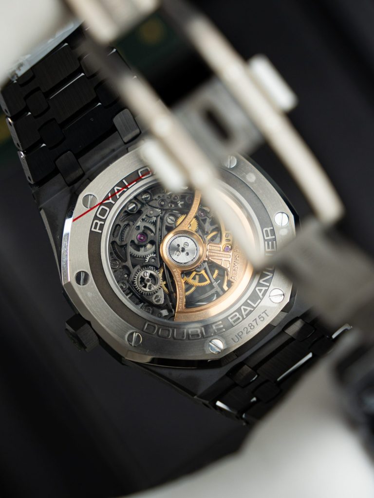 Đồng Hồ Audemars Piguet Replica Cao Cấp Royal Oak 15416 Mặt Lộ Cơ Vỏ Gốm Đen Xưởng THB 41mm (2)