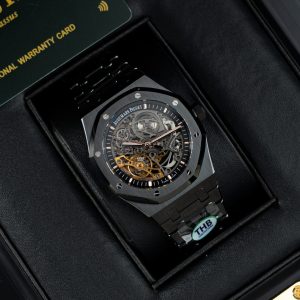 Đồng Hồ Audemars Piguet Replica Cao Cấp Royal Oak 15416 Mặt Lộ Cơ Vỏ Gốm Đen Xưởng THB 41mm (2)