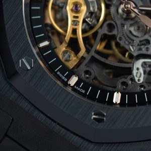 Đồng Hồ Audemars Piguet Replica Cao Cấp Royal Oak 15416 Mặt Lộ Cơ Vỏ Gốm Đen Xưởng THB 41mm (2)