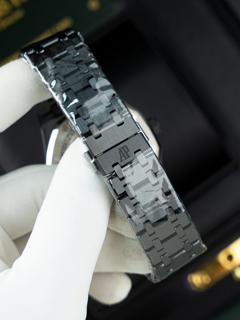 Đồng Hồ Audemars Piguet Replica Cao Cấp Royal Oak 15416 Mặt Lộ Cơ Vỏ Gốm Đen Xưởng THB 41mm (2)