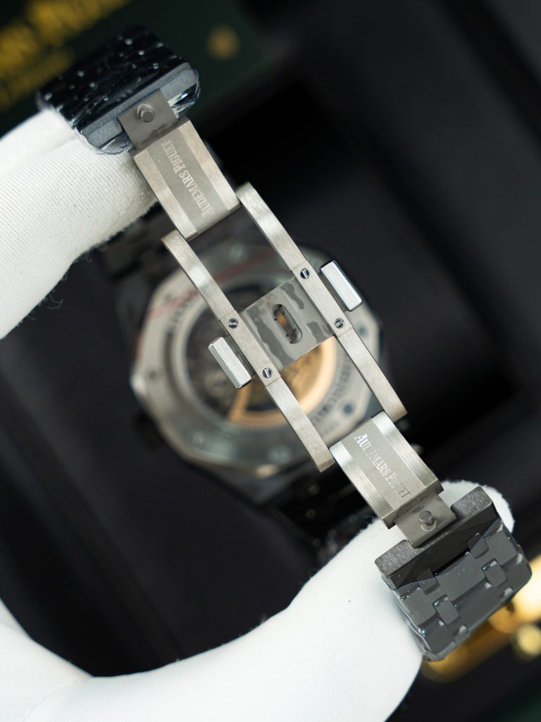 Đồng Hồ Audemars Piguet Replica Cao Cấp Royal Oak 15416 Mặt Lộ Cơ Vỏ Gốm Đen Xưởng THB 41mm (2)