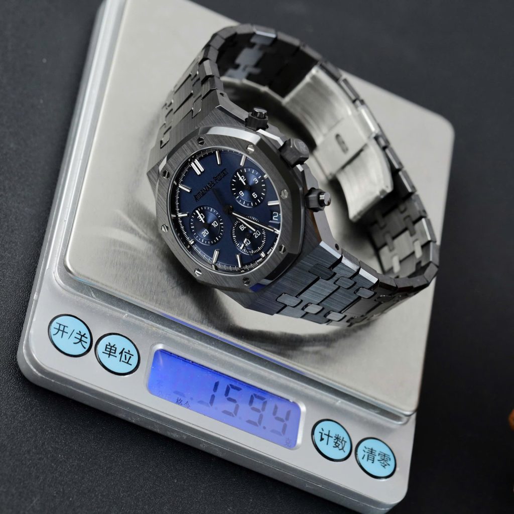 Đồng Hồ Audemars Piguet Royal Oak Chronograph 26240 Replica 11 Vỏ Gốm Mặt Xanh Than Xưởng APS 41mm (2)