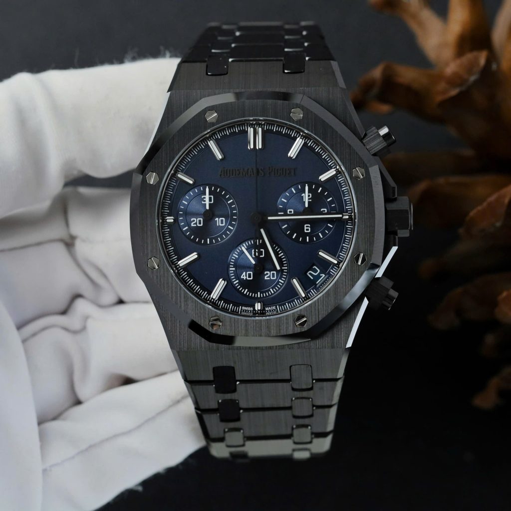 Đồng Hồ Audemars Piguet Royal Oak Chronograph 26240 Replica 11 Vỏ Gốm Mặt Xanh Than Xưởng APS 41mm (2)