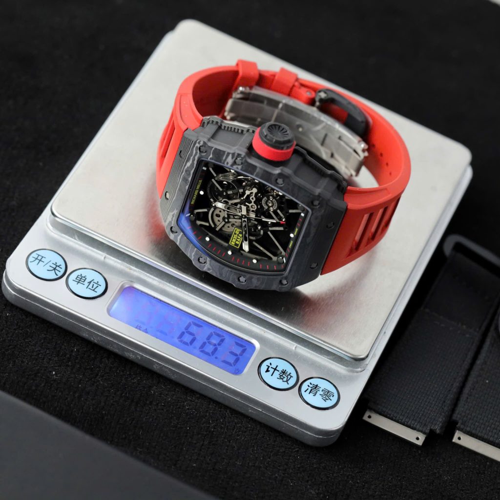Đồng Hồ Richard Mille RM35-01 Rep Cao Cấp Màu Đỏ Vỏ Carbon NTPT Xưởng ZF 49,9x43mm (2)