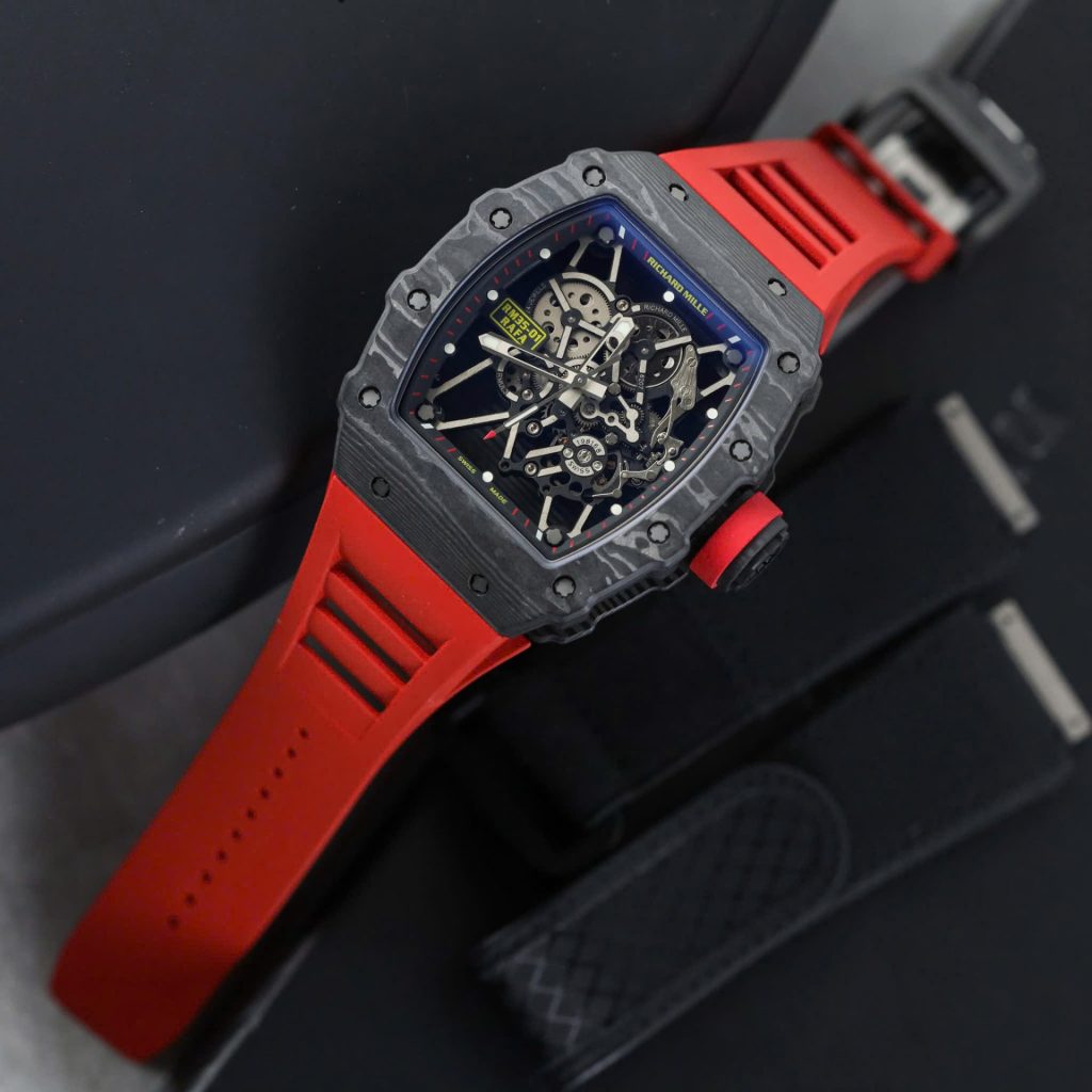 Đồng Hồ Richard Mille RM35-01 Rep Cao Cấp Màu Đỏ Vỏ Carbon NTPT Xưởng ZF 49,9x43mm (2)