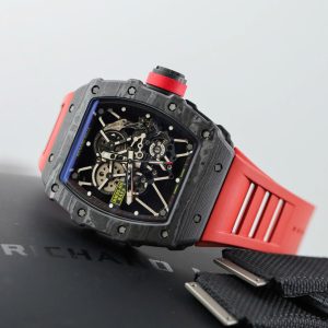 Đồng Hồ Richard Mille RM35-01 Rep Cao Cấp Màu Đỏ Vỏ Carbon NTPT Xưởng ZF 49,9x43mm (2)
