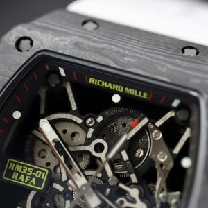 Đồng Hồ Richard Mille RM35-01 Replica 11 Vỏ Carbon NTPT Dây Cao Su Trắng Xưởng ZF 49,9x43mm (2)