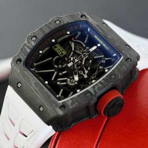 Đồng Hồ Richard Mille RM35-01 Replica 11 Vỏ Carbon NTPT Dây Cao Su Trắng Xưởng ZF 49,9x43mm (2)