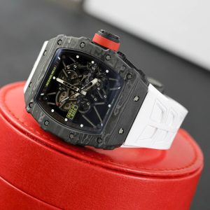 Đồng Hồ Richard Mille RM35-01 Replica 11 Vỏ Carbon NTPT Dây Cao Su Trắng Xưởng ZF 49,9x43mm (2)