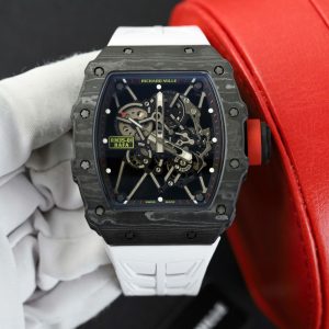 Đồng Hồ Richard Mille RM35-01 Replica 11 Vỏ Carbon NTPT Dây Cao Su Trắng Xưởng ZF 49,9x43mm (2)