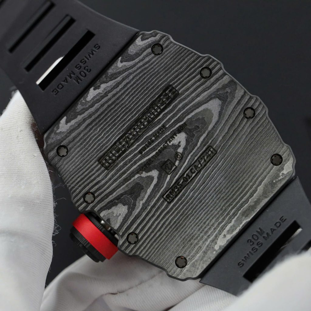 Đồng Hồ Richard Mille RM35-01 Replica Cao Cấp Màu Đen Vỏ Carbon NTPT Xưởng ZF 49,9x43mm (2)