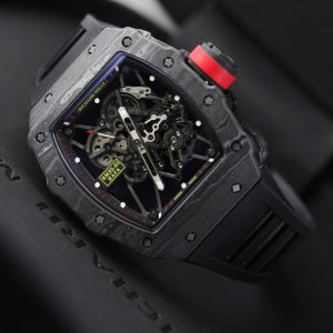 Đồng Hồ Richard Mille RM35-01 Replica Cao Cấp Màu Đen Vỏ Carbon NTPT Xưởng ZF 49,9x43mm (2)