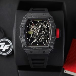 Đồng Hồ Richard Mille RM35-01 Replica Cao Cấp Màu Đen Vỏ Carbon NTPT Xưởng ZF 49,9x43mm (2)