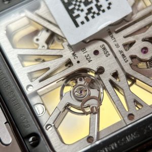 Đồng Hồ Nam Cartier Santos Rep 11 Demi Đen Mặt Lộ Cơ Dây Kim Loại 39 (2)