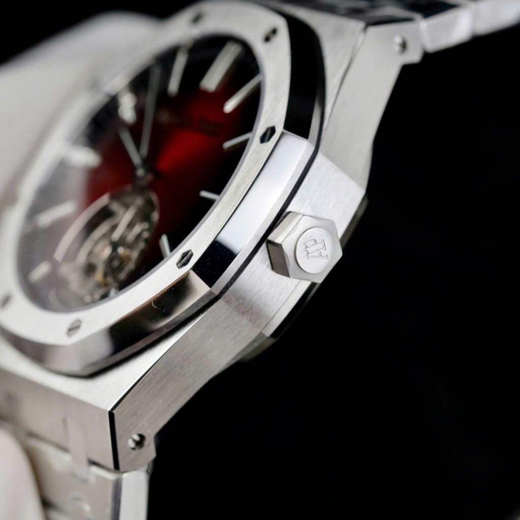 Đồng Hồ Audemars Piguet Chế Tác Royal Oak Selfwinding Flying Tourbillon 26730ST Mặt Số Màu Đỏ Tía 41mm (2)
