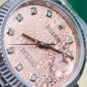 Đồng Hồ Rolex DateJust Chế Tác Họa Tiết Vi Tính Mặt Hồng Nhà Máy AR 36mm (2)