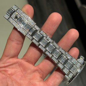 Đồng Hồ Rolex Sky-Dweller Chế Tác Đính Full Kim Cương Moissanite Máy Cơ Thụy Sỹ 42mm (2)