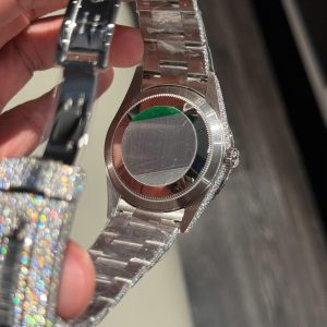 Đồng Hồ Rolex Sky-Dweller Chế Tác Đính Full Kim Cương Moissanite Máy Cơ Thụy Sỹ 42mm (2)