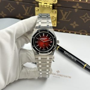 Đồng Hồ Audemars Piguet Chế Tác Royal Oak Extra-thin Jumbo 16202 Mặt Màu Đỏ Đô Nhà Máy ZF 39mm (2)