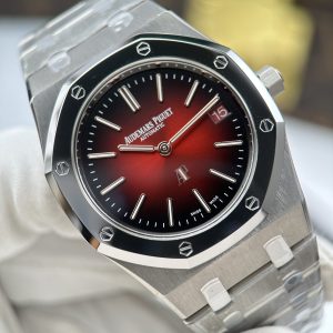 Đồng Hồ Audemars Piguet Chế Tác Royal Oak Extra-thin Jumbo 16202 Mặt Màu Đỏ Đô Nhà Máy ZF 39mm (2)