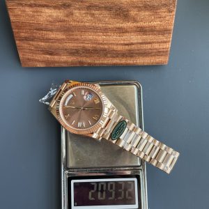 Đồng Hồ Nam Rolex Day-Date Chế Tác Mặt Nâu Chocolate Trọng Lượng 210 Gram RCF 40mm New 2025 (2)