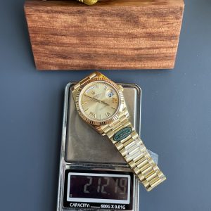 Đồng Hồ Rolex Day-Date Chế Tác Mặt Vàng Champgne Trọng Lượng 210 Gram Xưởng RC 40mm (2)
