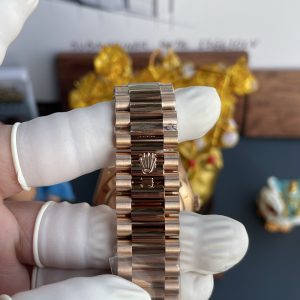 Đồng Hồ Rolex Day-Date Nam Chế Tác Mặt Xanh Ô Liu Màu Vàng Hồng Nhà Máy RC 40mm (2)