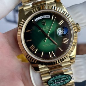 Đồng Hồ Rolex Day-Date Rep 11 Mặt Xanh Lá Khói Trọng Lượng 210 Gram Xưởng RC 40mm (2)