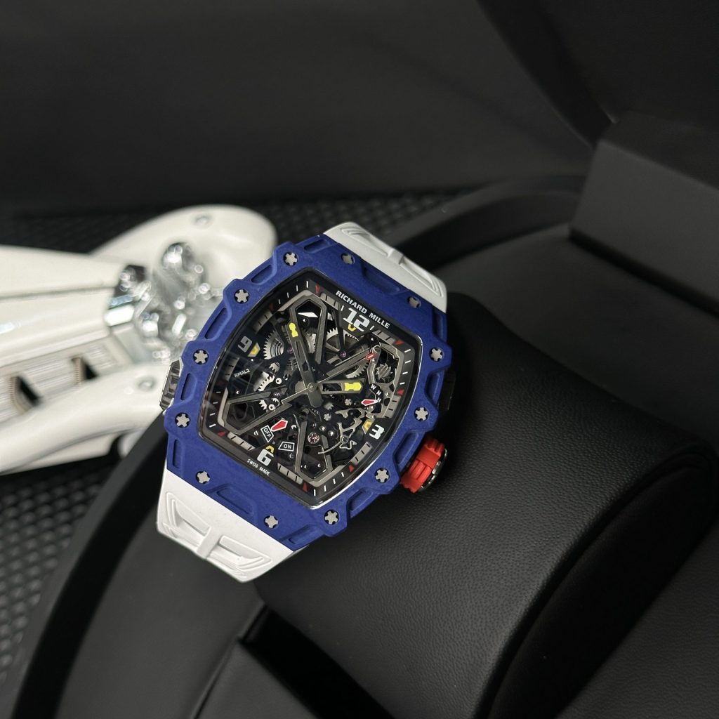 Đồng Hồ Richard Mille Replica 11 RM35-03 Rafael Nadal Vỏ Quartz TPT Màu Xanh Dương 43 (2)